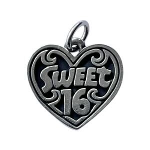 James Avery .925 Sterling Silver “Sweet 16” Heart Charm